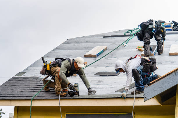 Professional Gutter Installation technician working in Woodrow, CO